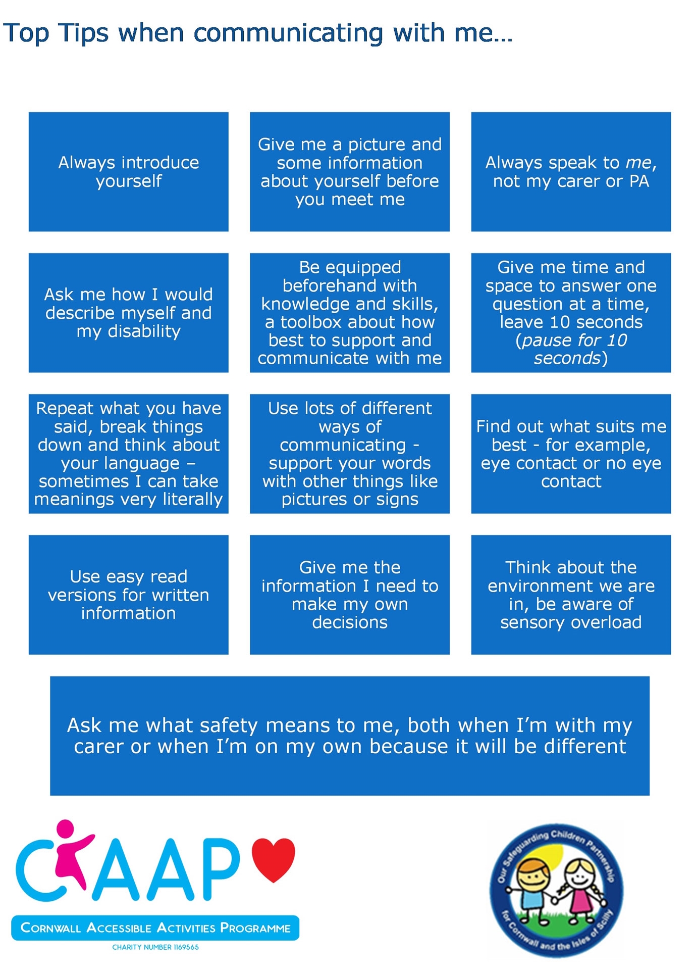 top tips from children and young people on how to communicate with them