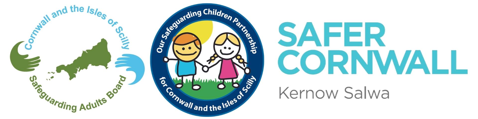 SAB, OSCP, Safer Cornwall logos